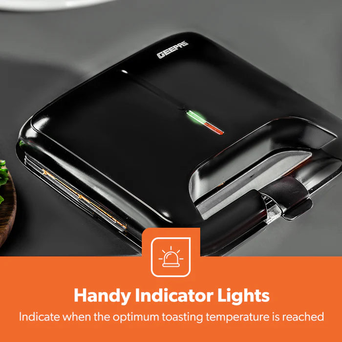 Geepas Two Slice Sandwich Maker 750W (GSM36533UK)