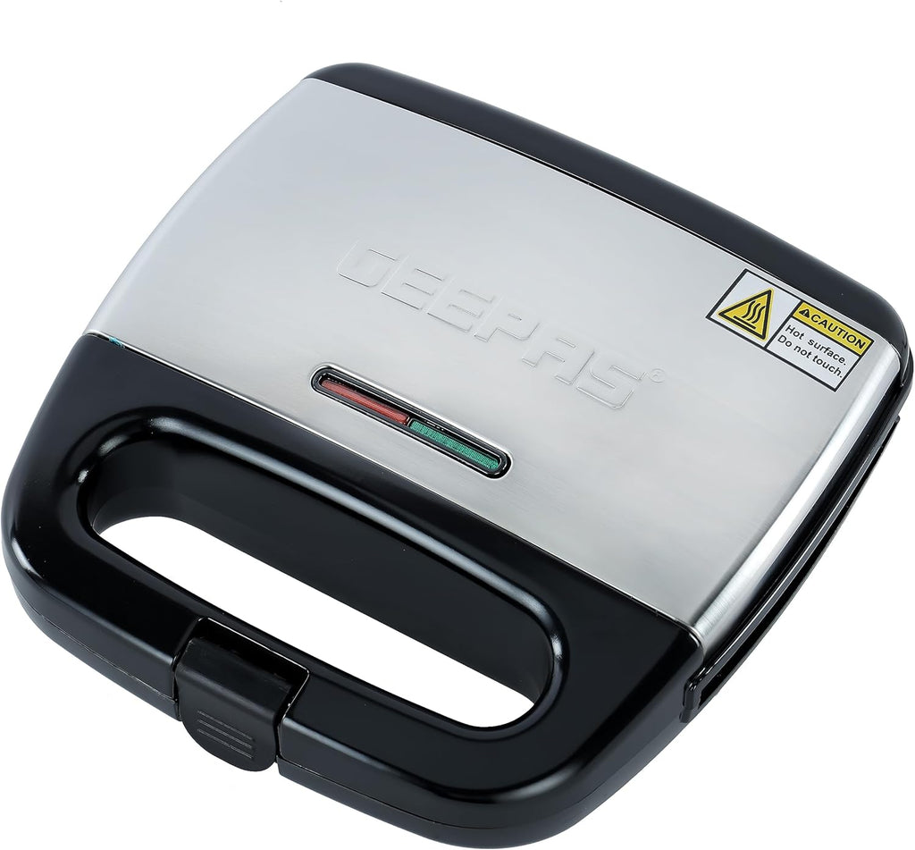 Geepas 2-Slice Non-Stick Panini Sandwich Press & Grill (GGM6001)