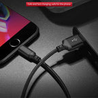 Powerplus USB to 8 Pin Cable 1m Black Braided Charging & Data Cable (2082)