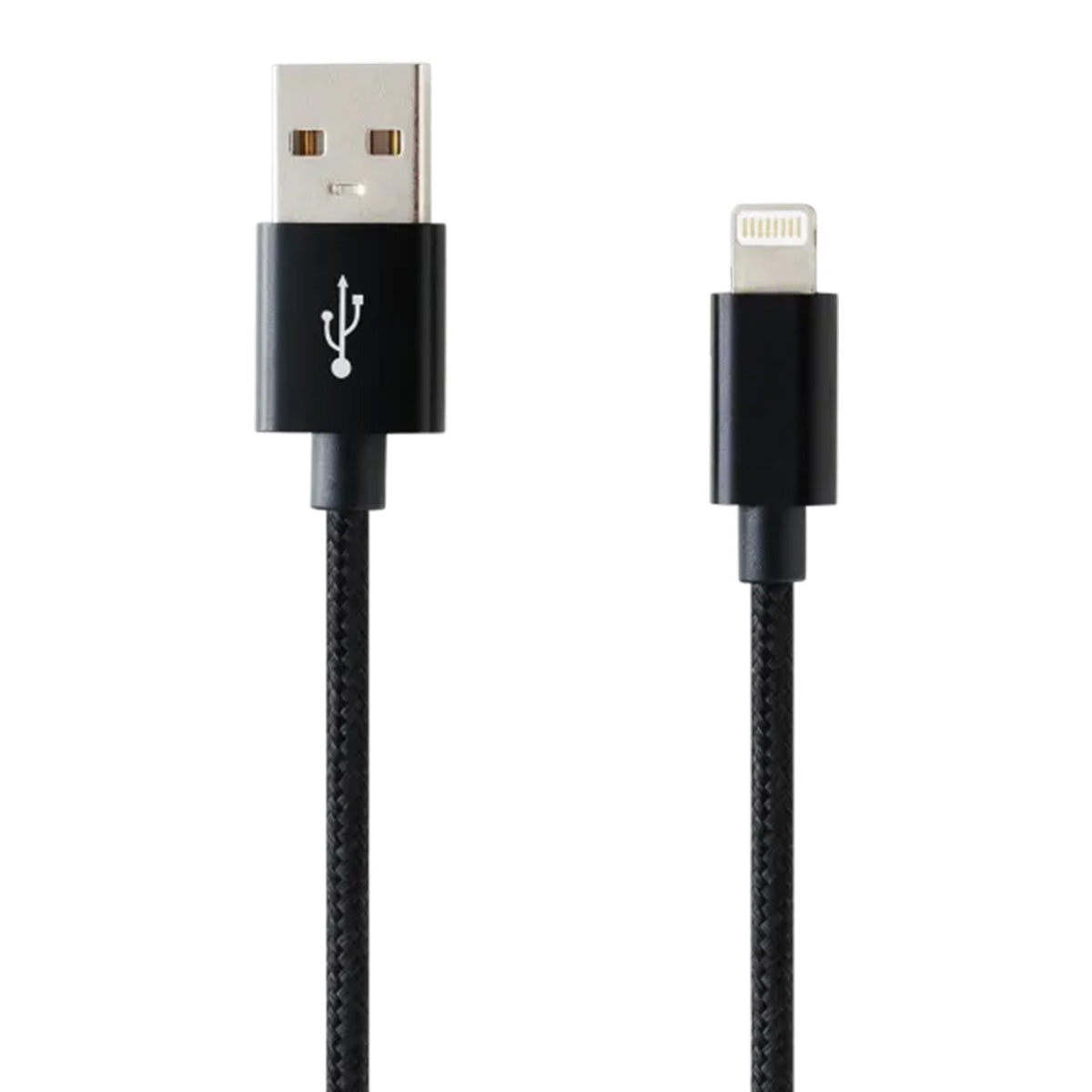 Powerplus USB to 8 Pin Cable 1m Black Braided Charging & Data Cable (2082)