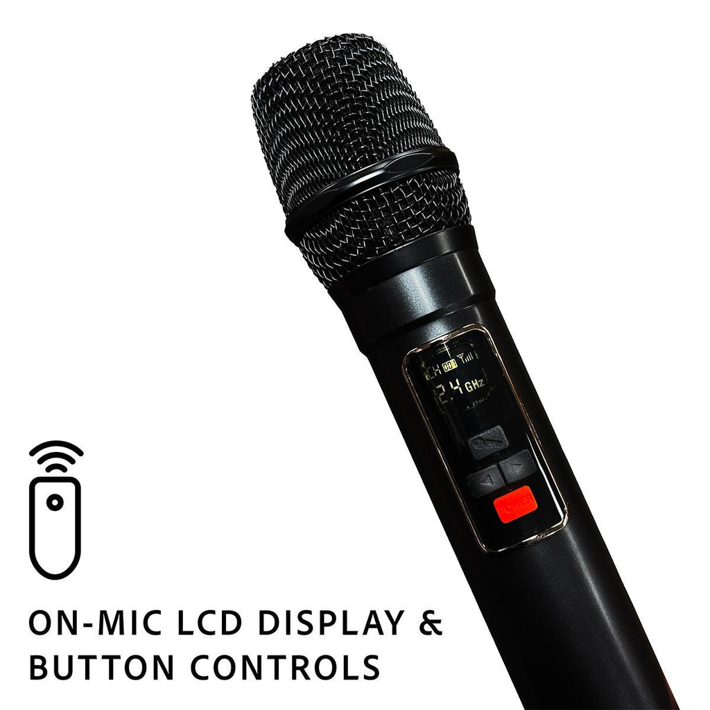 Ven-Dens Portable Karaoke Speaker with Dual Wireless Microphones (VD-SPK006)