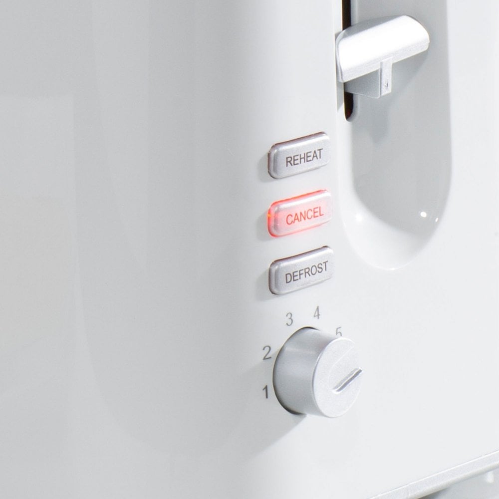 Daewoo 2 Slice Toaster 870W - White