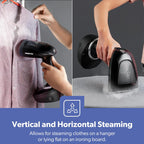 Geepas 1500W Black Handheld Garment Steamer 400ml (GGS25040UK)