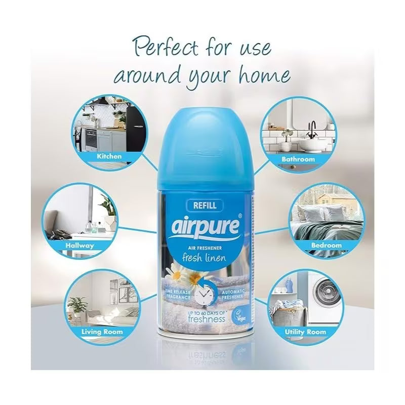 AirPure Moments Automatic Air Freshener Refill 250ml Fresh Linen