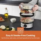 Geepas 7.2L Stainless Steel Electric Food Steamer 3 Tier (GFS63066UK)