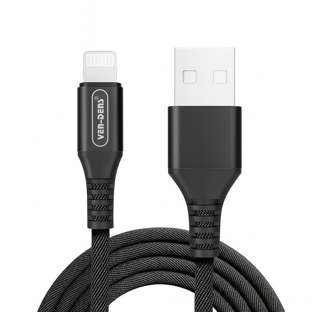 Ven-Dens Black Fast Charging Cable Lightning to USB-A 1.5M (VD-DC102)