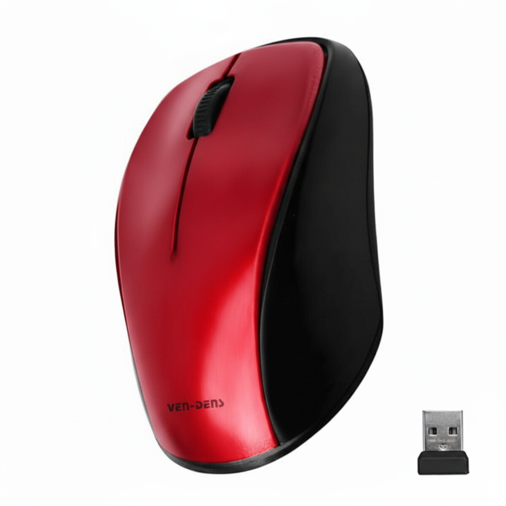 Ven-Dens Wireless Mouse (VD-MS002) - Red