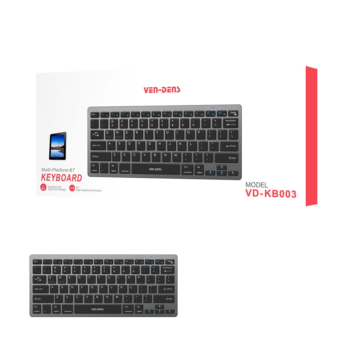 Ven-Dens Bluetooth Wireless Keyboard (VD-KB003)