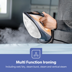 Geepas 1800W Steam Iron (GSI7783UK) - Black & Gold