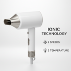 ExtraStar 1600W–2000W Ionic Hair Dryer (NAT-2285B) – White