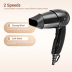 ExtraStar 1200W Foldable Travel Hair Dryer (NAT-209) - Black