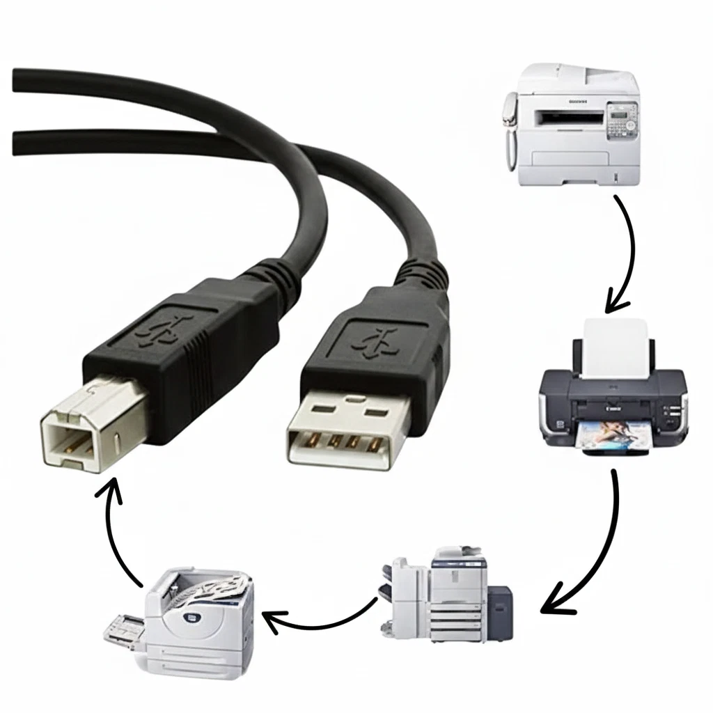 Powerplus USB A to B Printer 2m Cable (2048)