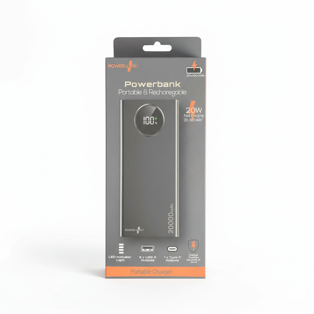 Powerplus 20000mAh Power Bank USB-C & Dual USB-A (9193)