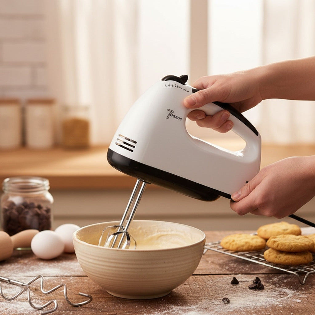 Infapower 7-Speed Electric Hand Mixer with 4 Attachments (X101)
