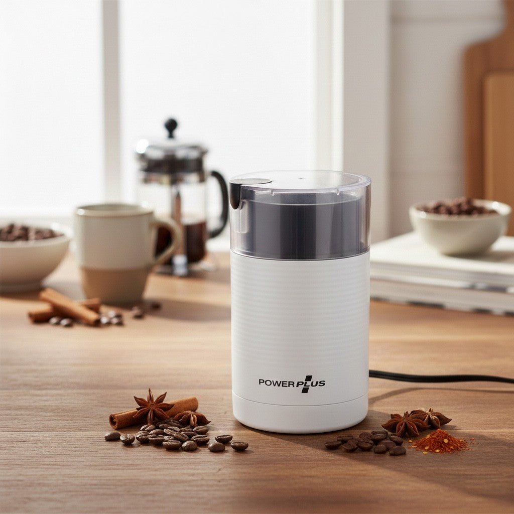 Powerplus 150W Electric Coffee & Spice Grinder 70g - White