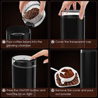 Powerplus 150W Electric Coffee & Spice Grinder 70g - Black (6322)