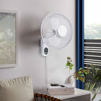 Pro-Elec 16” Wall Mounted Oscillating Fan with Remote