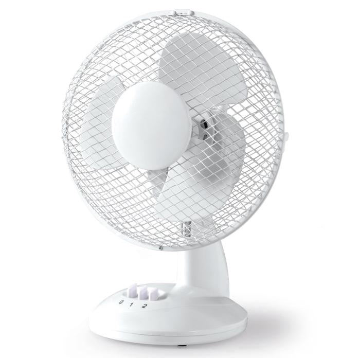 Pro-Elec 9” Oscillating Desk Fan - White
