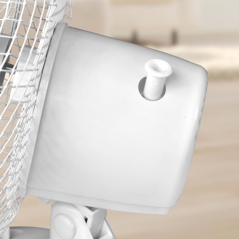 Pro-Elec 9” Oscillating Desk Fan - White