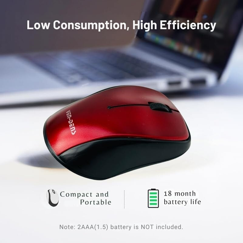 Ven-Dens Wireless Mouse (VD-MS002) - Red
