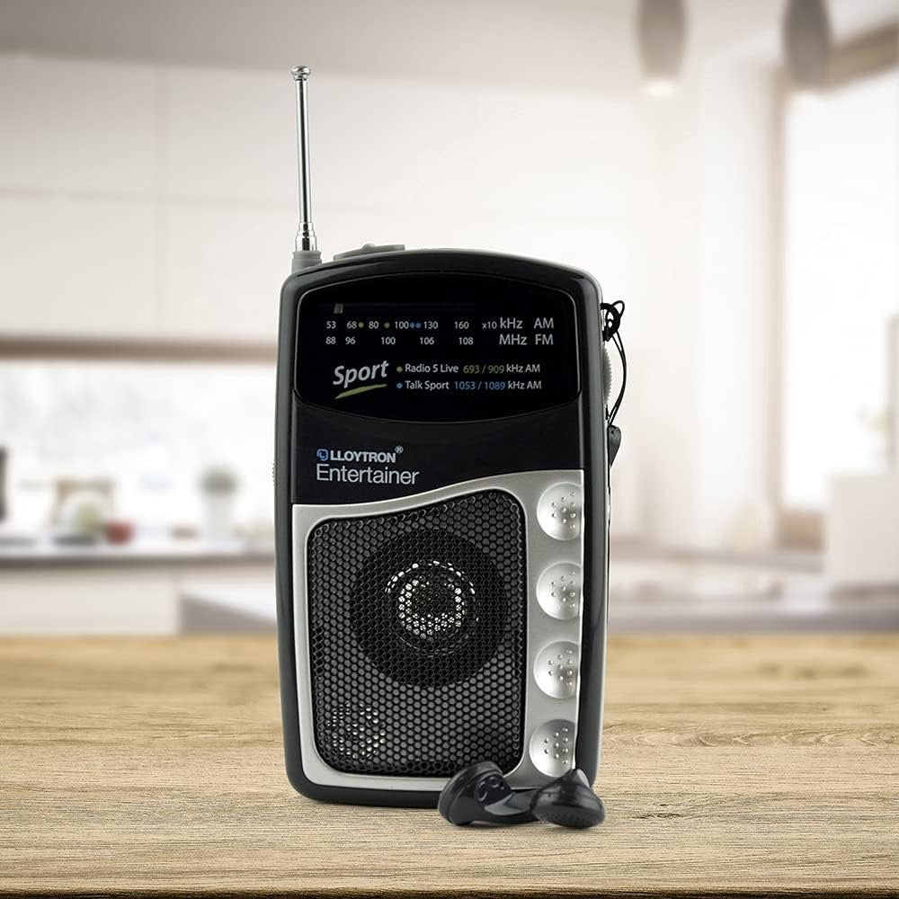 Lloytron Entertainer AM/FM Personal Sports Radio (N2201BK)