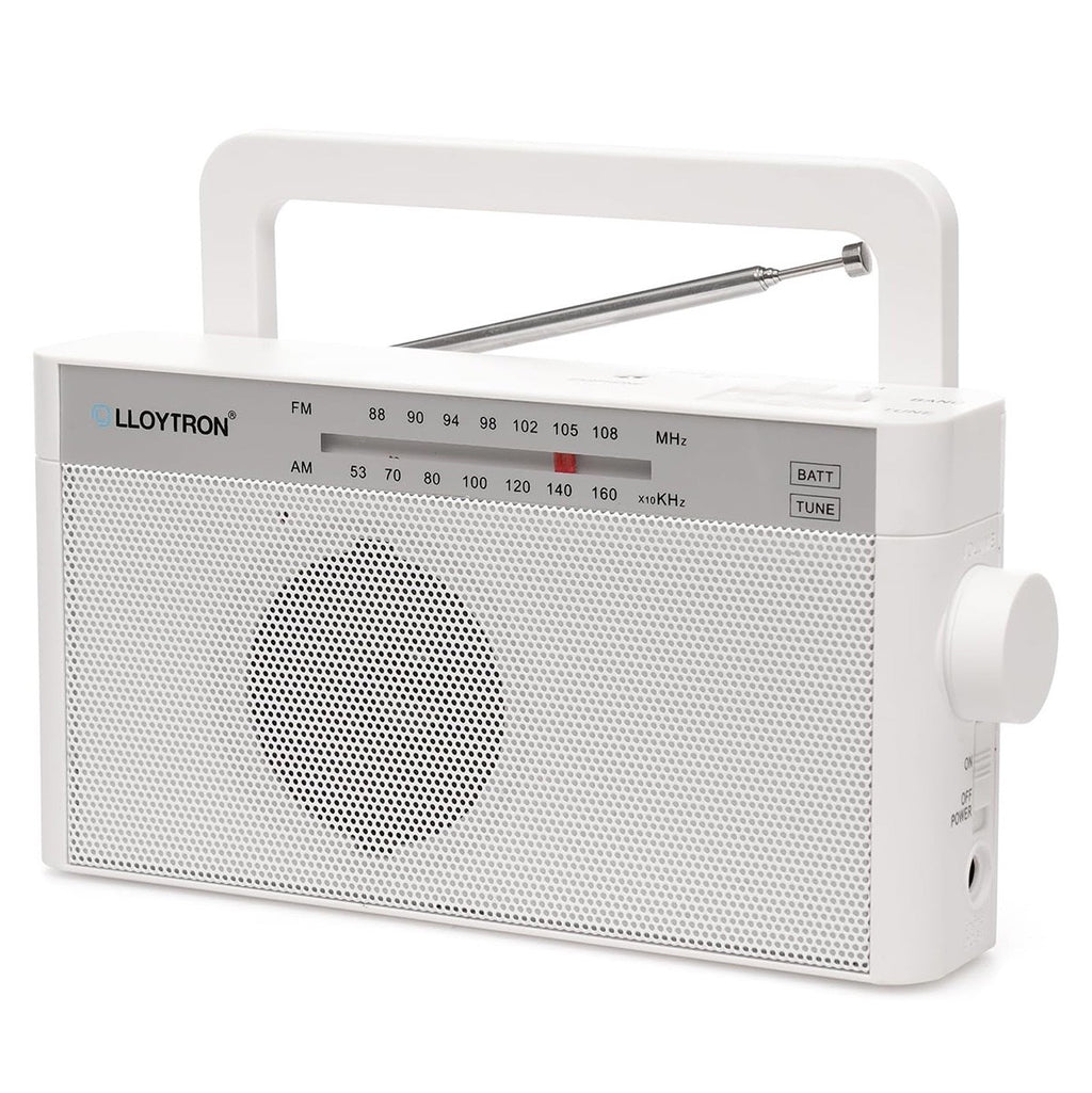 Lloytron Rhythm Rechargeable AM/FM Portable Radio (N2408WH) - White