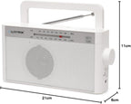 Lloytron Rhythm Rechargeable AM/FM Portable Radio (N2408WH) - White