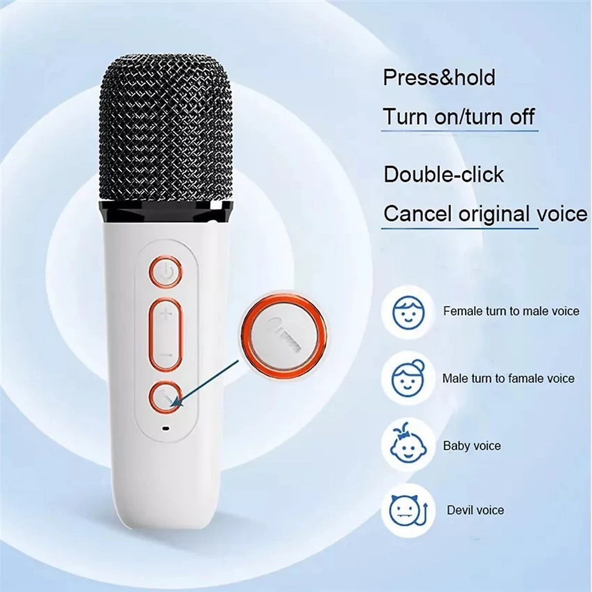 ExtraStar Portable Karaoke Speaker with 2 Microphones (KS-TM68)