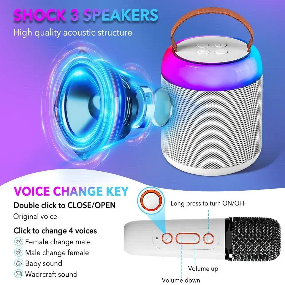ExtraStar Portable Karaoke Speaker with 2 Microphones (KS-TM68)