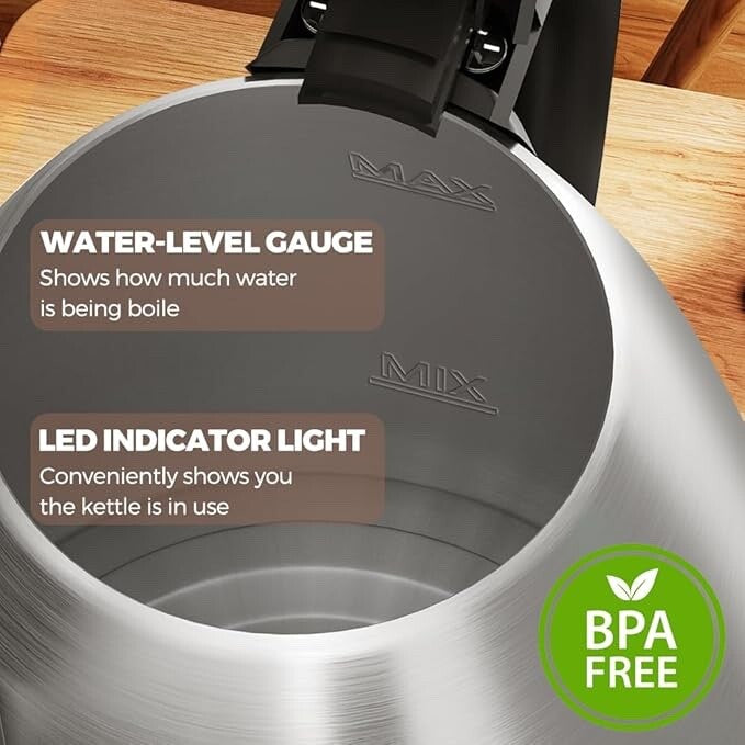 Infapower 1.8L Stainless Steel Cordless Electric Kettle (X503)