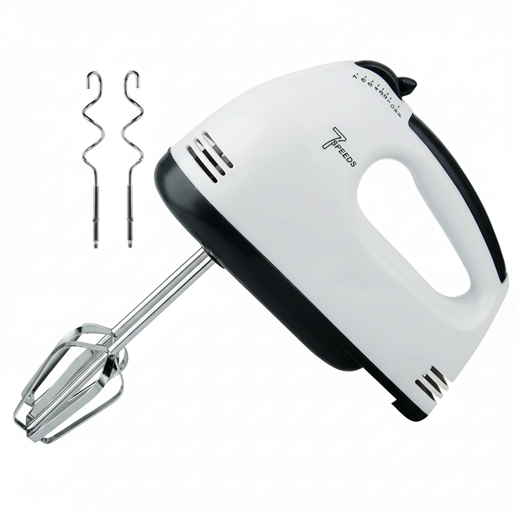Infapower 7-Speed Electric Hand Mixer with 4 Attachments (X101)