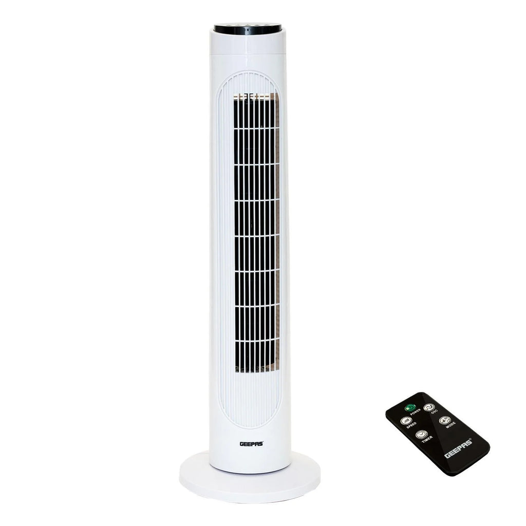 Geepas 29" Oscillating Tower Fan with Remote Control 3 Speed (GF21176)