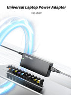 Ven-Dens 65W Universal Laptop Charger with 11 Tips (VD-UC01)