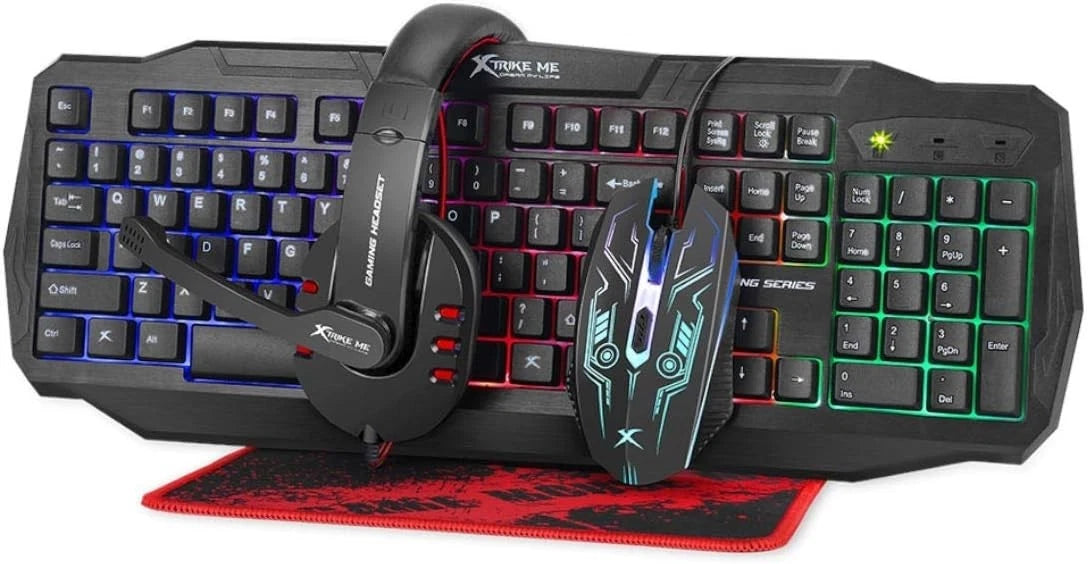 XTrike Me Gaming Combo Keyboard Mouse Headset & Pad (CM-406)
