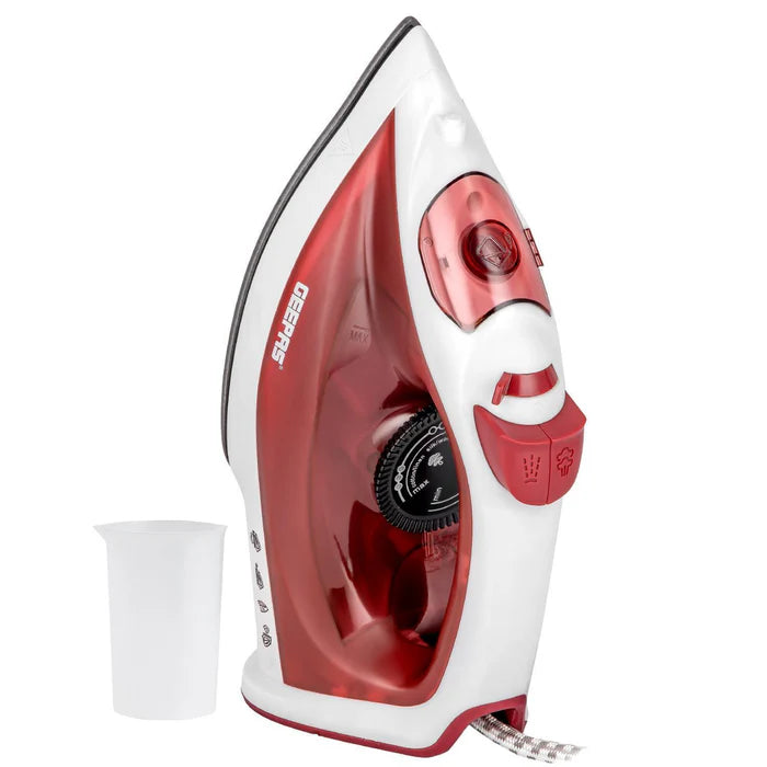 Geepas 1800W Steam Iron White & Red (GSI7783UK-RD)
