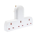 Powerplus T Shaped 3-Way UK Plug Adaptor (1086)