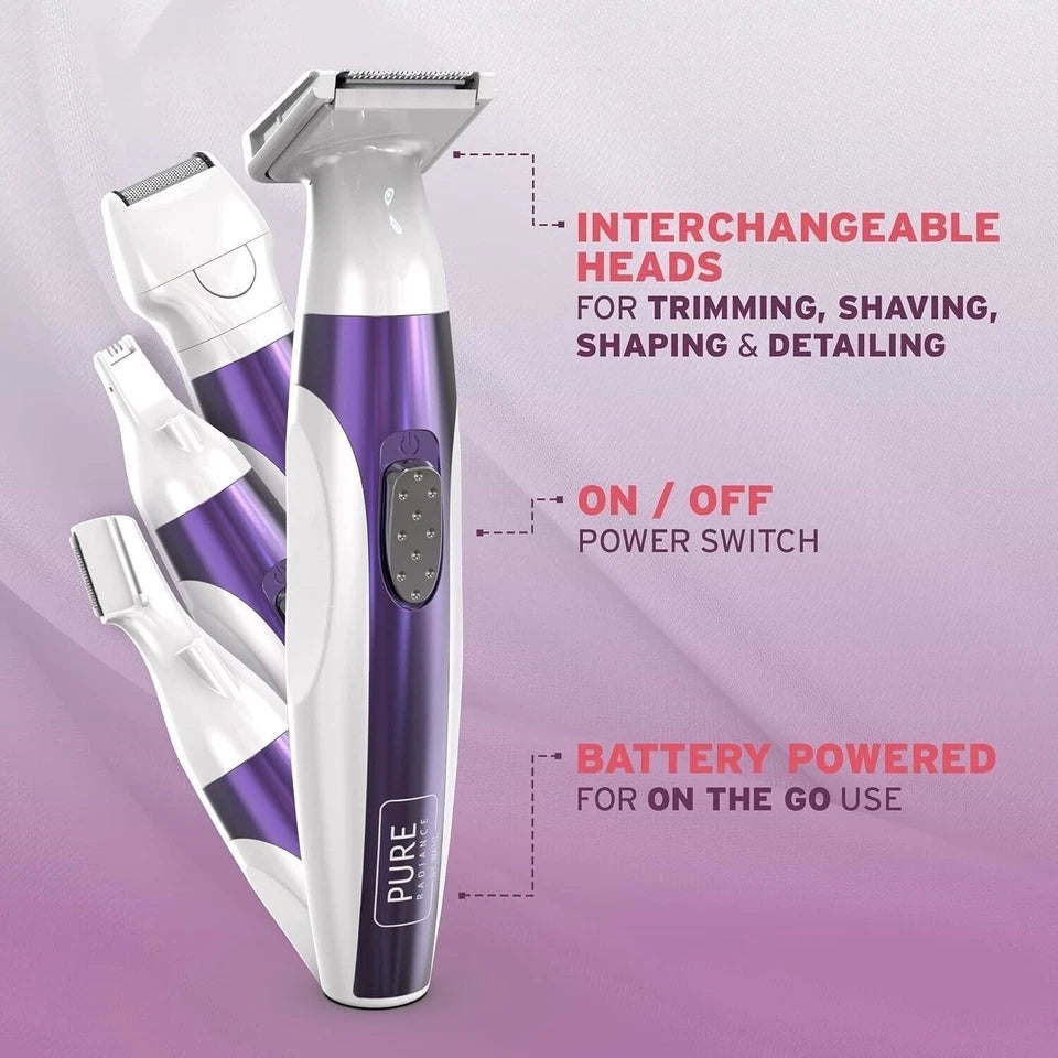 WAHL Ladies Face & Body Hair Remover 4-in-1 Battery Trimmer