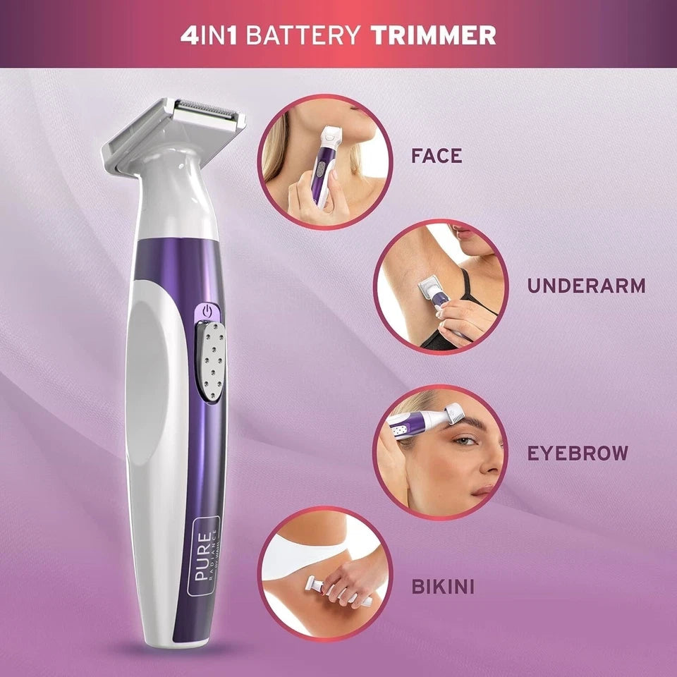WAHL Ladies Face & Body Hair Remover 4-in-1 Battery Trimmer