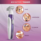 WAHL Ladies Face & Body Hair Remover 4-in-1 Battery Trimmer