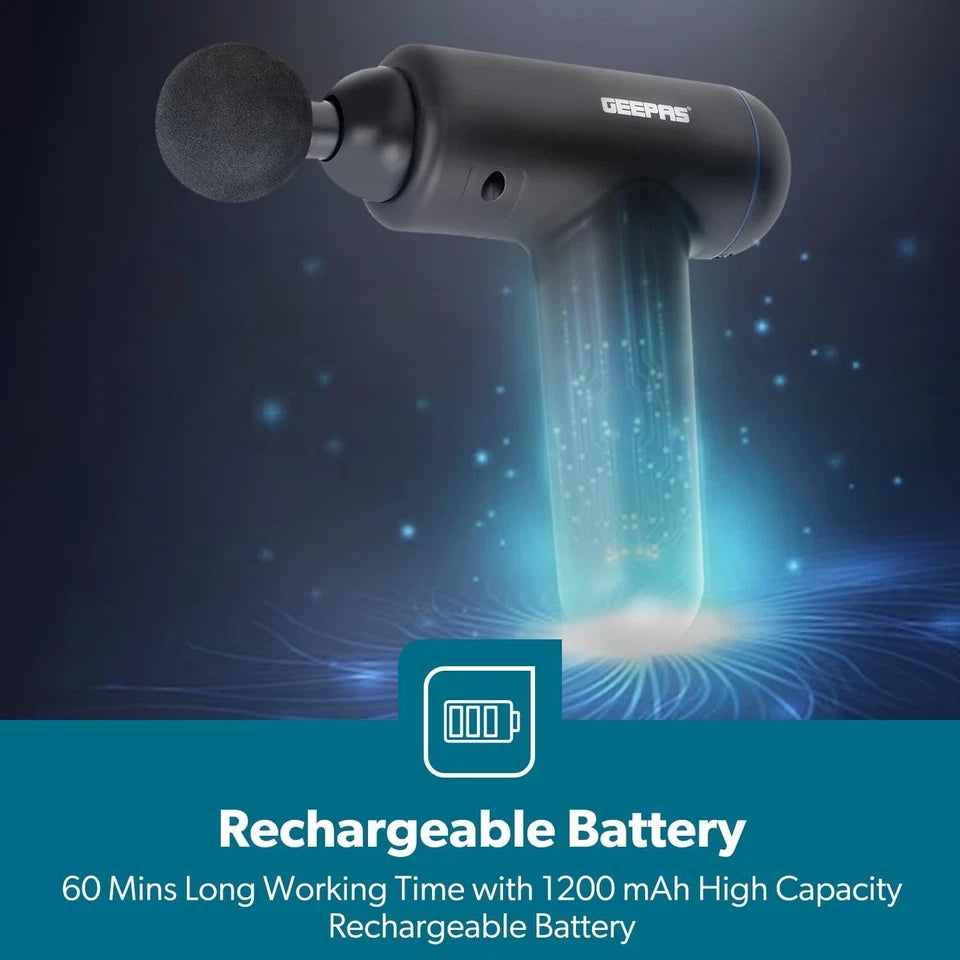 Geepas Rechargeable Handheld Massage Gun GM86081UK